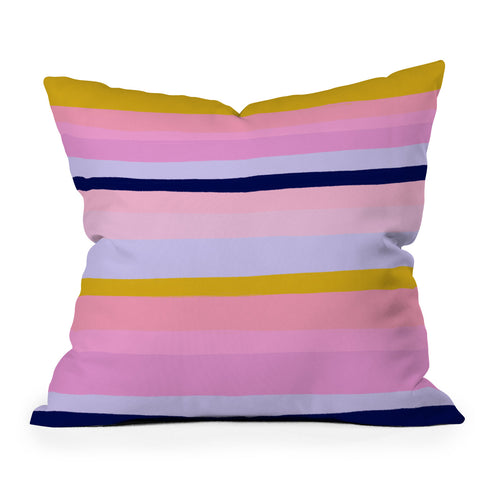 SunshineCanteen ojai stripes Outdoor Throw Pillow