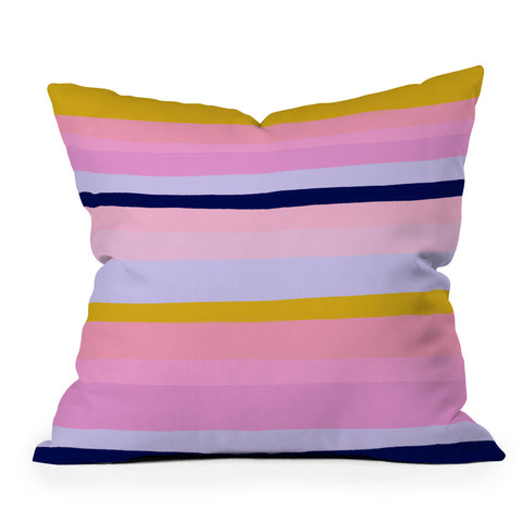 SunshineCanteen ojai stripes Outdoor Throw Pillow
