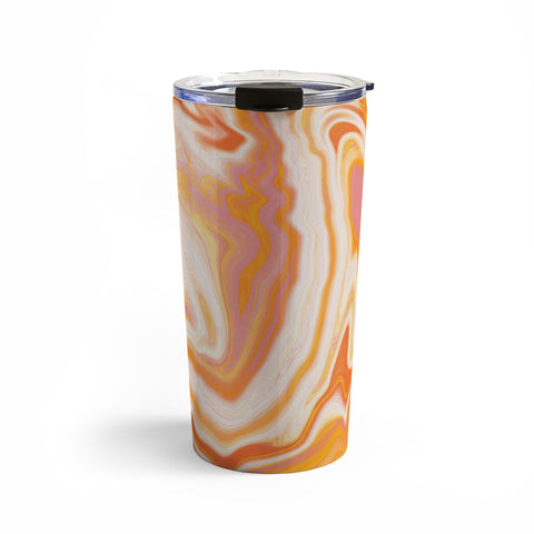 SunshineCanteen orange marble Travel Mug