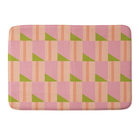 SunshineCanteen Pink Hour Memory Foam Bath Mat