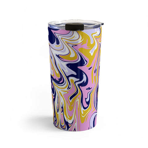 SunshineCanteen pink navy gold marble Travel Mug
