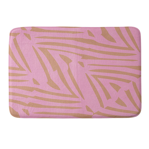 SunshineCanteen pink tiki Memory Foam Bath Mat