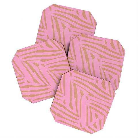 SunshineCanteen pink tiki Coaster Set