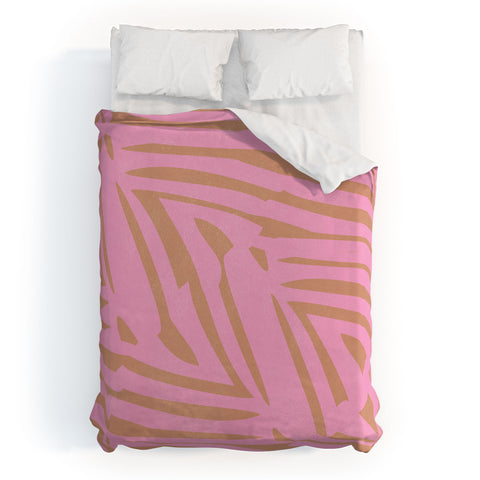 SunshineCanteen pink tiki Duvet Cover