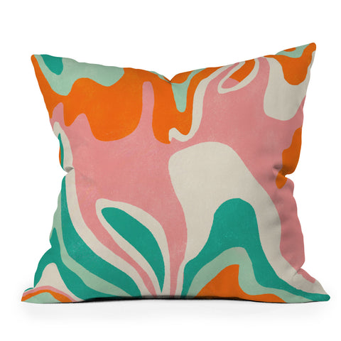 SunshineCanteen psychedelic fleurs Outdoor Throw Pillow