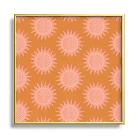 SunshineCanteen Socal sun Square Metal Framed Art Print