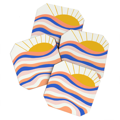 SunshineCanteen sunrise surf Coaster Set