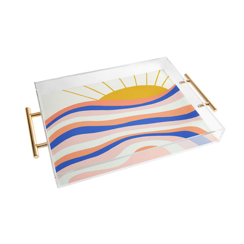 SunshineCanteen sunrise surf Acrylic Tray