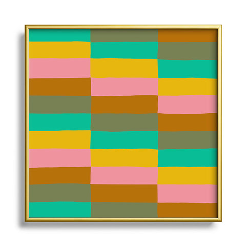 SunshineCanteen Sunset Sage Square Metal Framed Art Print