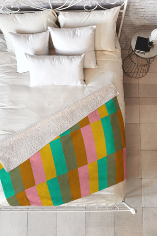 SunshineCanteen Sunset Sage Fleece Throw Blanket