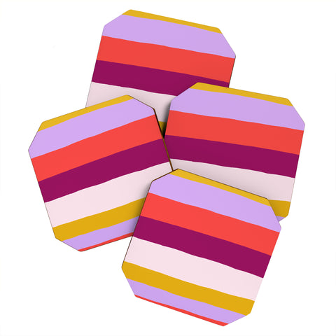 SunshineCanteen Sunset Stripes 1 Coaster Set