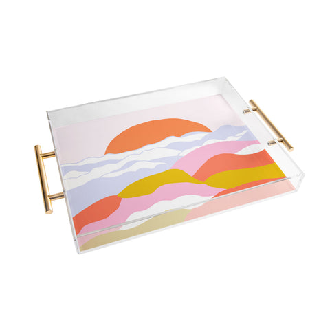 SunshineCanteen sunshine above the clouds Acrylic Tray