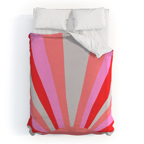 SunshineCanteen sunshine love coral Duvet Cover