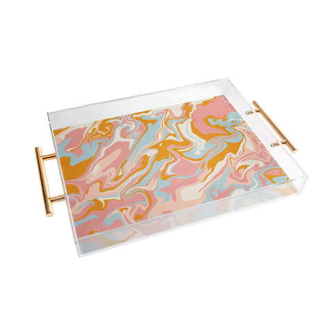 SunshineCanteen vintage marble Acrylic Tray