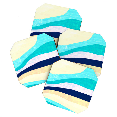 SunshineCanteen white sands and waves Coaster Set