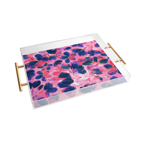 Susanne Kasielke Cherry Blossoms Neon Acrylic Tray
