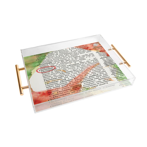 Susanne Kasielke Christmas Dictionary Art Acrylic Tray