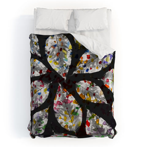 Susanne Kasielke Confetti Leaves Duvet Cover