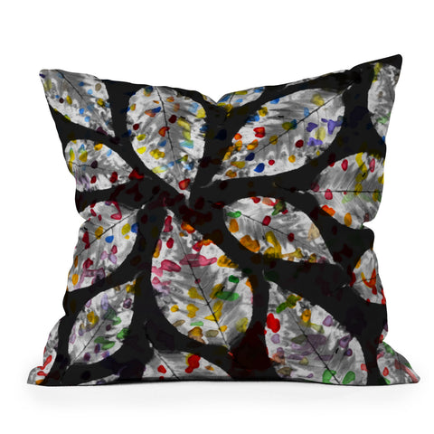 Susanne Kasielke Confetti Leaves Outdoor Throw Pillow