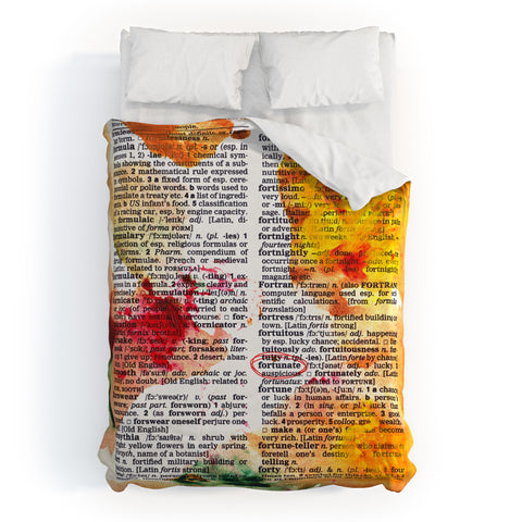 Susanne Kasielke Fortunate Dictionary Art Duvet Cover