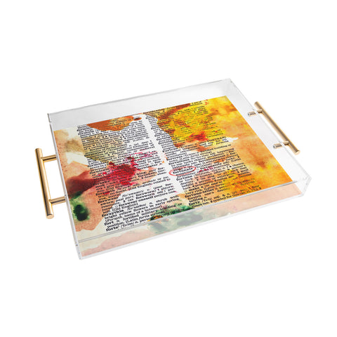 Susanne Kasielke Fortunate Dictionary Art Acrylic Tray