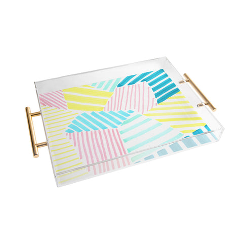 Susanne Kasielke French Reviera Seaside Stripes Acrylic Tray