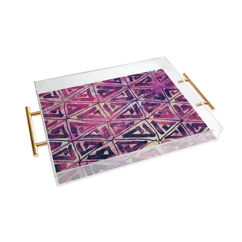 Susanne Kasielke Geometric Folk Triangles Acrylic Tray