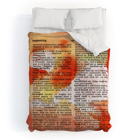 Susanne Kasielke Happy Dictionary Art Duvet Cover