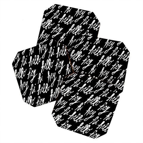 Susanne Kasielke Hi Hey Hello Dark Coaster Set