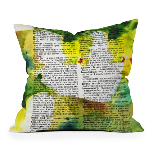 Susanne Kasielke Home Dictionary Art Outdoor Throw Pillow