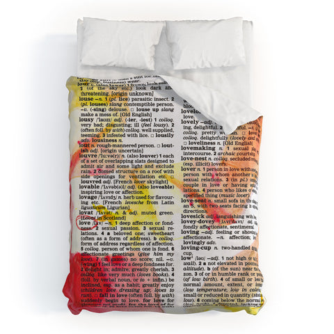 Susanne Kasielke Love Dictionary Art Duvet Cover