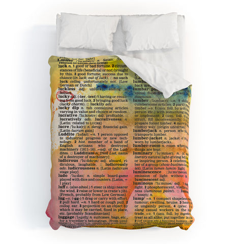 Susanne Kasielke Lucky Dictionary Art Duvet Cover
