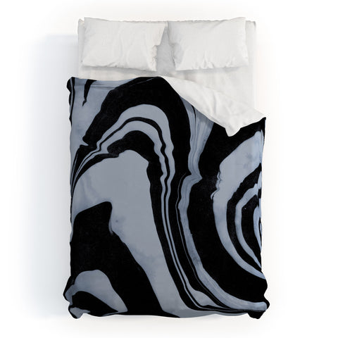 Susanne Kasielke Marble Structure Desert Sage Dark Duvet Cover