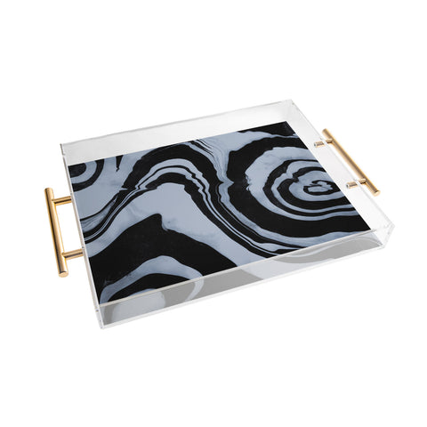 Susanne Kasielke Marble Structure Desert Sage Dark Acrylic Tray