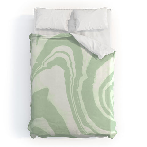 Susanne Kasielke Marble Structure Desert Sage Duvet Cover