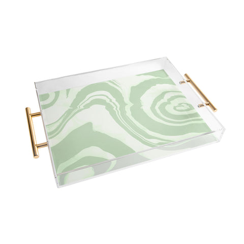 Susanne Kasielke Marble Structure Desert Sage Acrylic Tray
