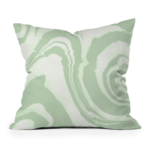 Susanne Kasielke Marble Structure Desert Sage Outdoor Throw Pillow