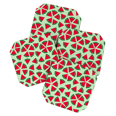 Susanne Kasielke Melon Choly Fruit Salad Turqoise Coaster Set