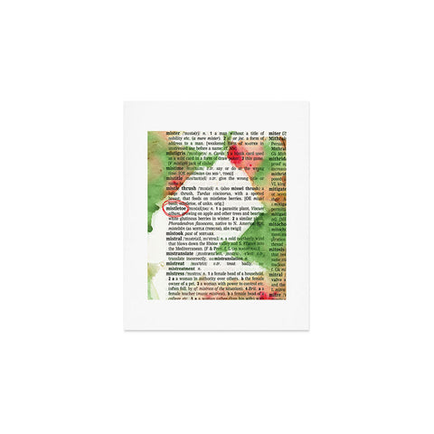 Susanne Kasielke Mistletoe Dictionary Art Art Print