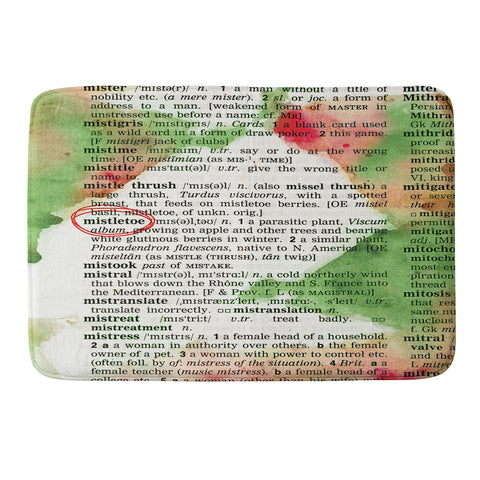Susanne Kasielke Mistletoe Dictionary Art Memory Foam Bath Mat