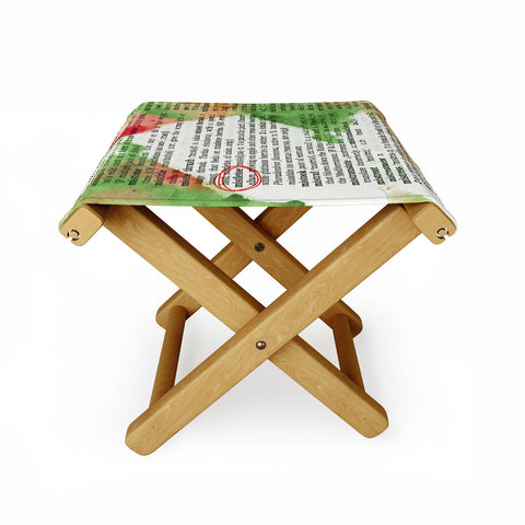 Susanne Kasielke Mistletoe Dictionary Art Folding Stool