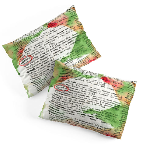 Susanne Kasielke Mistletoe Dictionary Art Pillow Shams