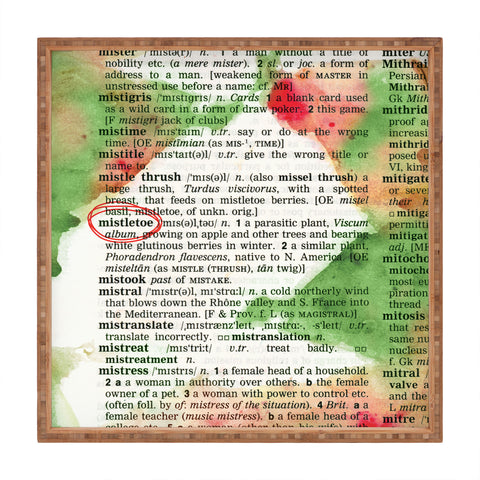 Susanne Kasielke Mistletoe Dictionary Art Square Tray