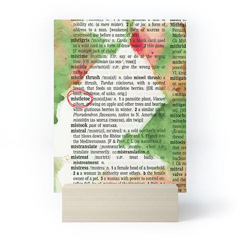 Susanne Kasielke Mistletoe Dictionary Art Mini Art Print