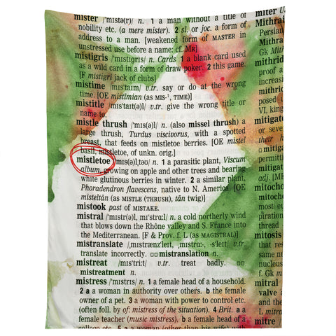 Susanne Kasielke Mistletoe Dictionary Art Tapestry