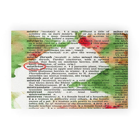 Susanne Kasielke Mistletoe Dictionary Art Welcome Mat
