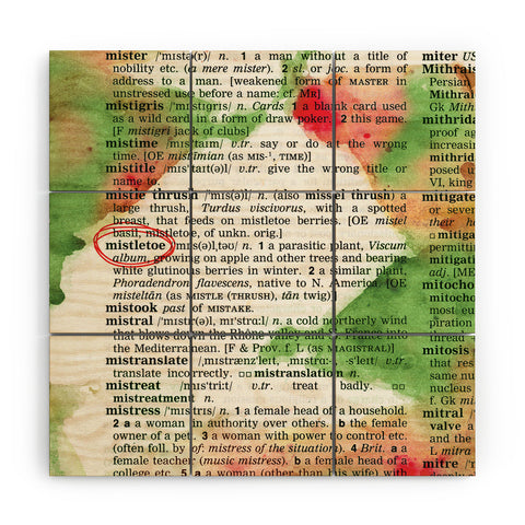 Susanne Kasielke Mistletoe Dictionary Art Wood Wall Mural