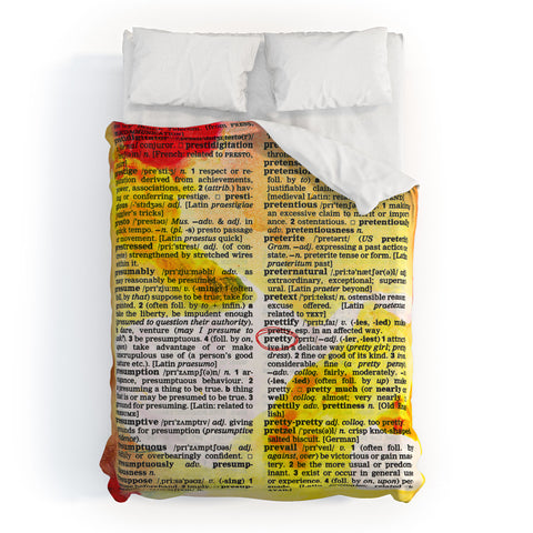 Susanne Kasielke Pretty Dictionary Art Duvet Cover