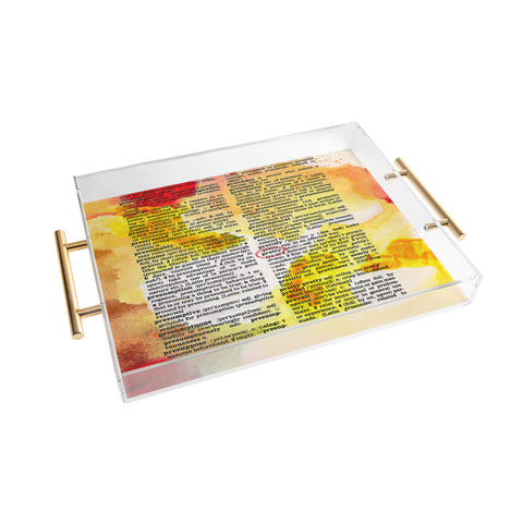 Susanne Kasielke Pretty Dictionary Art Acrylic Tray