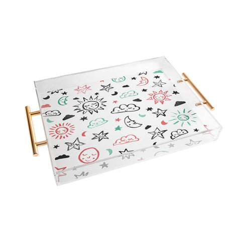 Susanne Kasielke Scandinavian kiddo cosmos Acrylic Tray